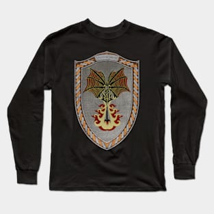 Crimson Defiance (Shield Copper and Silver Celtic Rope) Long Sleeve T-Shirt